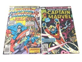 Lot of 7 Marvel Comics Spider-Man, Captain America, Captain Marvel 1970s-80s image 5