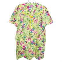 Carol’s Collection Yellow Butterfly Floral Housecoat Size Large - $20.79