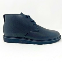 Clae Strayhorn Vibram Black Debossed Leather Mens Mid Casual Sneakers - £50.80 GBP