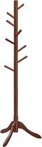 Vasagle Coat Rack Freestanding, Wooden Coat Rack Stand With 8, Walnut Urcr01Wn - £31.16 GBP