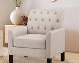 Rosevera Keene 30&quot; Accent Fabric Upholstered Arm Tufted Standard, Standard. - $168.99