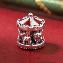 2019 Winter Collection 925 Sterling Silver Christmas Carousel Charm  - £13.98 GBP