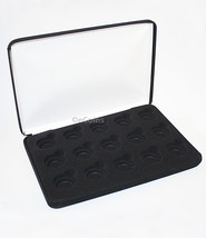 Black Felt Coin Display Gift Metal Plush Box Holds 15-Quarter Or Presidential $1 - £18.40 GBP