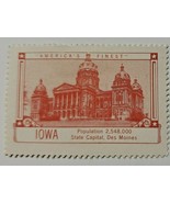 Vintage Cinderella Poster Stamp Capital Des Moines,  Iowa   PB18 - £7.86 GBP