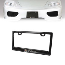 Brand New Universal 100% Real Carbon Fiber Cadillac License Plate Frame ... - £14.30 GBP