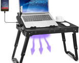 Foldable Laptop Desk For Bed Tray Adjustable Laptop Bed Table With Usb C... - $76.99