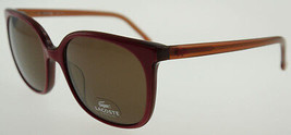 LACOSTE Red Wine / Brown Sunglasses L602S 615 56mm - £52.59 GBP