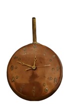 Vintage Copper and Brass Pan Converted to Wall Clock 9&quot;. Not working - £18.48 GBP