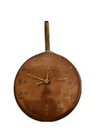 Vintage Copper and Brass Pan Converted to Wall Clock 9&quot;. Not working - $23.38