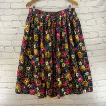 Avon Fashions Vintage Floral Skirt Pleated Waist 32&quot; - $15.84