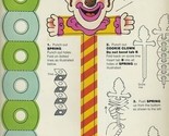  Denny&#39;s Restaurant Cookie Clown Kid&#39;s Menu Punch Out &amp; Put Together Toy... - $74.44