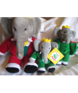 Gund Babar elephants, one large two small, 1988 &amp; 1991, plush - $62.72 CAD