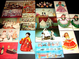 17 Vintage 1960-80 POSTCARDS Dolls Dollhouse Toys Doll House Collectible Museum - £19.28 GBP