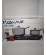 FARBERWARE 1500W SOLID DOUBLE BURNER ELECTRIC COOKTOP 2 TEMP CONTROLS HP... - €19,75 EUR