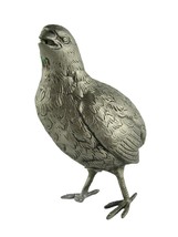 Vintage Gucci 1970&#39;s Quail Bird Standing Pewter Figurine, DAMAGED FOOT - £77.32 GBP