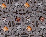 Cotton Minecraft Pixels Toile Video Games Gray Fabric Print by Yard D188.13 - $11.95