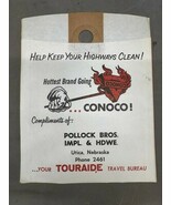 Vintage Conoco Hottest Brand Going Car Trash Bag Gas Automotive Utica Ne... - €42,62 EUR