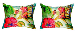 Pair of Betsy Drake Lighthouse and Florals No Cord Pillows 16 Inch X 20 Inch - £63.30 GBP