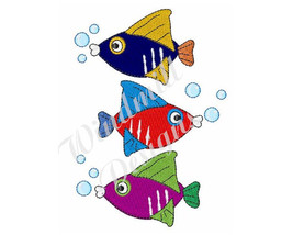 Colorful Fish - machine embroidery design - £2.78 GBP