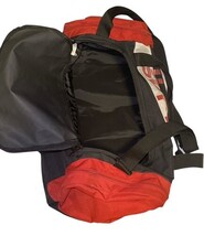 Adidas Red Black Duffel Bag Gym Travel Sports Carry On Shoulder Strap image 8