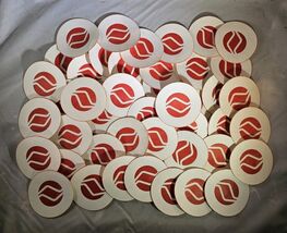 Vintage Lot of 40+ NORTHWEST ORIENT AIRLINES 1970s Thin Cardboard Coasters - $24.74