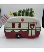 Mr. Christmas Santa Christmas Camper Cookie Jar Lights Up!  10” New - £30.66 GBP