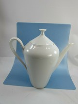 Vintage Heinrich H &amp; C Coffee Pot Grazie White China Ceramic Germany 33629 - £101.68 GBP