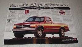1990 Dodge Dakota Pickup Truck Ad - How a middleweight fights heavyweight  - $18.49