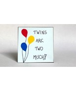Twins Refrigerator Magnet, multiple births, double siblings - £3.15 GBP
