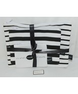 Midwest Gift CBK Three Piece Black White Canvas Zip Up Cosmetic Bag Set - £14.33 GBP