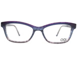 OGI Petite Eyeglasses Frames 9124/2272 Clear Blue Purple Marble 48-17-140 - £51.64 GBP