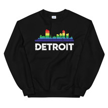 LGBT Flag Rainbow Shirt LGBT Detroit City Pride Unisex Sweatshirt - £23.96 GBP