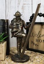 Brave Fireman Fire Fighter Hero Saving Child Descending From Ladder Figu... - €35,44 EUR
