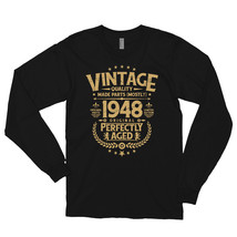 Vintage 70th Birthday Funny Tshirt 1968 Perfectly Aged Long sleeve t-shirt - £23.97 GBP