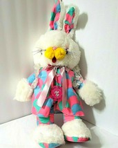 Vtg Standing Easter Bunny Plush Rare 18" Firm Enzo State Fair Toy Malden Mills - $67.15