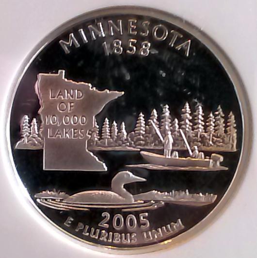 2005 S Minnesota - NGC PF 70 ULTRA CAMEO - Silver STATE QTR - A Blast of FROST! - $42.00