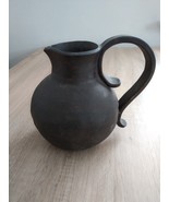 Large antique jug. Black clay. Bohemia. Early 20th century. Original. - £59.99 GBP