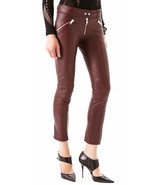 Lather Pants Women&#39;s Pant Women High Leggings Waist Trousers Skinny Burg... - $2,394.78 MXN