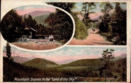 Rare POSTCARD- MULTI-VIEW Mountain Scenes In The &quot;Land Of The Sky&quot;, Nc Auc. - £4.67 GBP
