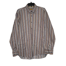 Robert Talbott Carmel Mens Shirt Size Large Multi-Color Striped 100% Cotton - $29.69
