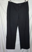 Apt 9 Black Dress Pants Women&#39;s 14 Pockets Belt Loops Business - £8.34 GBP
