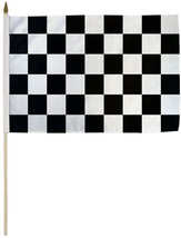White Black Checkered Flag - 12x18 Inch 12 Pack - £23.97 GBP