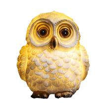 Owl Solar Light Cartoon Animal Resinstatue Decorative Lamp Outdoor Ornament - £18.83 GBP