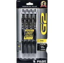 G2 Premium Gel Rolling Ball Pen Fine .7mm 4/Pkg Black - Ships FREE! - £9.01 GBP