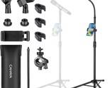 Dual-Purpose Tripod Microphone Stand For Live Singing, And Two Mic Clips. - $41.93