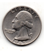 1965 Washington Quarter - Circulated Minimum Wear  - $8.00