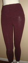 Lululemon Burgundy Fold Over Waist Cropped Pants Leggings Size 2 ? - £16.06 GBP