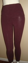 Lululemon Burgundy Fold Over Waist Cropped Pants Leggings Size 2 ? - $19.79