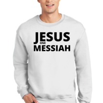 Adult Unisex Long Sleeve Sweatshirt, Jesus One Messiah - Christian - $29.00+