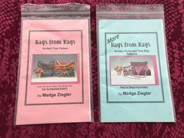 Bags From Rags Knitted Tote Pattern &amp; More Knitted Purse &amp; Tiny Bag Patterns - £7.85 GBP